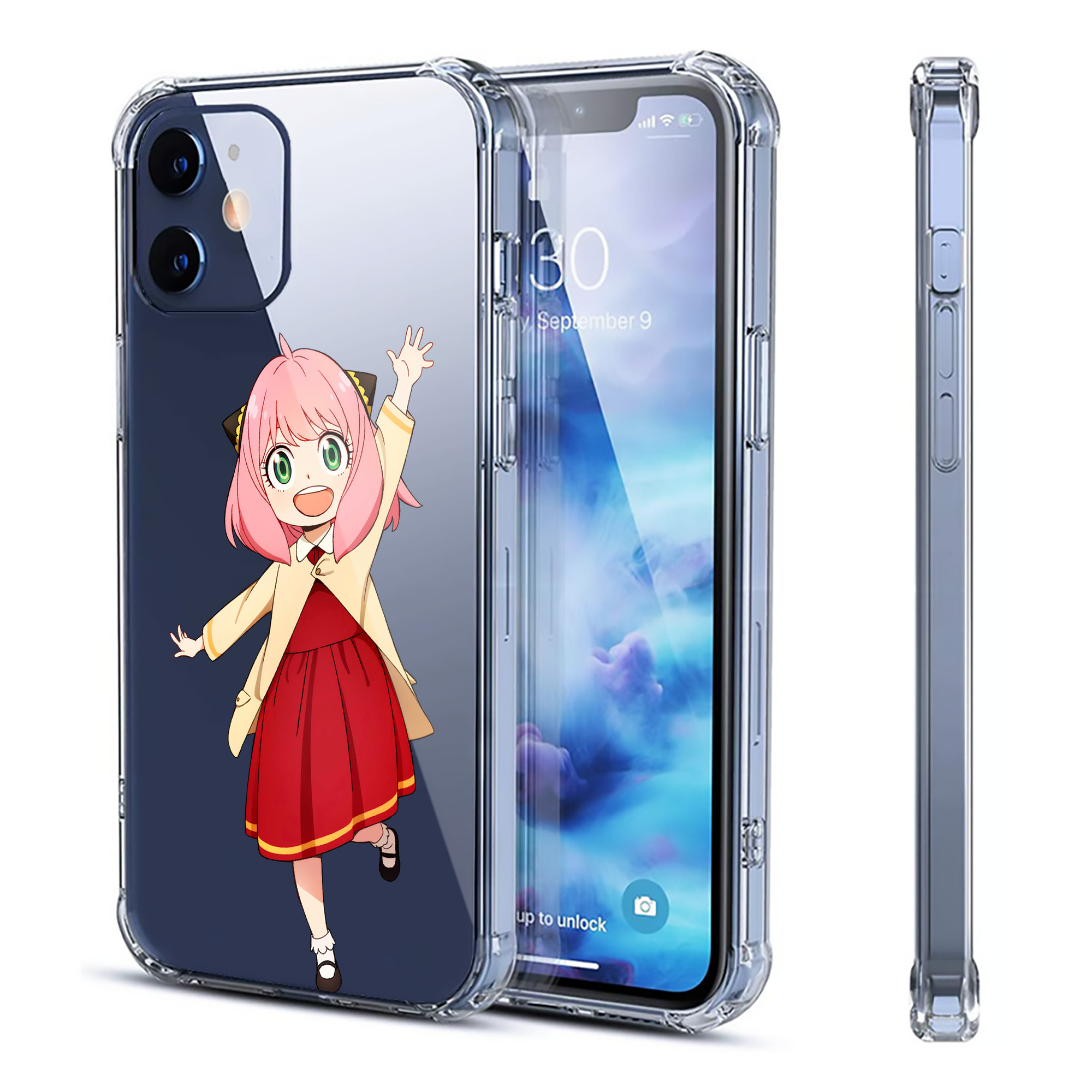 （画像用） SPY×FAMILY间谍家家酒 【iPhone 12シリーズ対応】透明スマホケース（クリアソフトケース）
